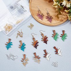 DIY-Sets zur Herstellung baumelnder Ohrringe aus Walnussholz&nbsp;DIY-OC0006-64