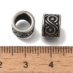 304 Edelstahl-Europäische Perlen&nbsp;STAS-D191-03AS