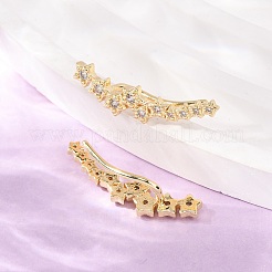 Boucles d'oreilles en laiton micro pavé de zircons cubiques&nbsp;KK-CBAA351-17G-01