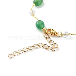 Pepite di agata naturale bracciale con perline&nbsp;AJEW-JB00953-05