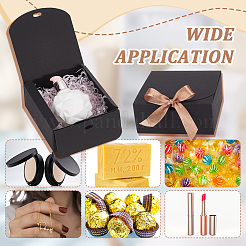Quadratische Schmuck-Geschenkboxen aus Papppapier&nbsp;CBOX-WH0003-35B