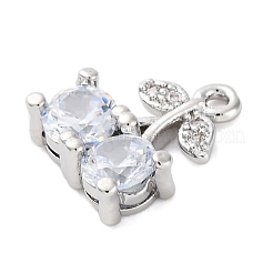 Breloques en laiton avec zircone cubique de micro pave&nbsp;KK-A240-20P