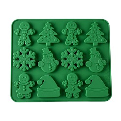 Moule à gâteau rectangulaire de noël en silicone de qualité alimentaire&nbsp;DIY-K075-08