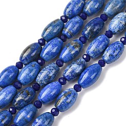 Natürlicher Lapislazuli Perlenstränge&nbsp;G-G453-C07-8x13mm