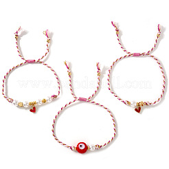 3 braccialetti con ciondoli in ottone smaltato fatti a mano&nbsp;OI2276-10