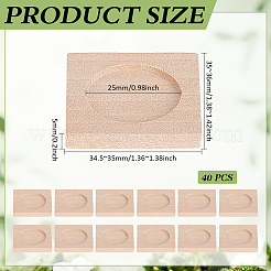 Impostazioni in legno cabochon&nbsp;WOOD-WH0124-162A