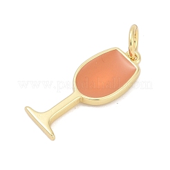 Messing Emaille-Anhänger&nbsp;KK-U062-02B-03