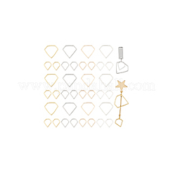 80 Stück 8 Stile Zinklegierung Verbindungsringe&nbsp;FIND-GA0004-09
