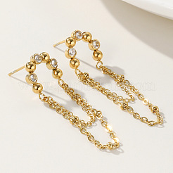 Boucles d'oreilles à pampilles en cristal et strass en acier inoxydable 304&nbsp;FS-WGBDD4A-01