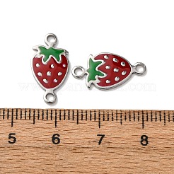 Erdbeer-Verbindungsanhänger aus 304 Edelstahl mit Emaille&nbsp;STAS-A121-02P-01