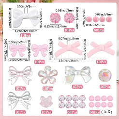 100 pièces 10 styles de perles acryliques opaques et transparentes&nbsp;MACR-SC0002-22