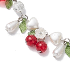 Bracelets à breloques en perles d'imitation en plastique ABS&nbsp;BJEW-JB12633