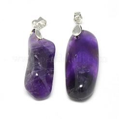 Pendentifs en améthyste naturelle&nbsp;X-G-S266-03