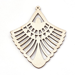 Gros pendentifs en bois non teint&nbsp;X-WOOD-T008-31