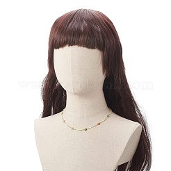 Handgefertigte Blumen-Gliederkette aus Messing für Damen&nbsp;NJEW-JN04266