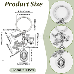 20 portachiavi in lega da cowboy dell'ovest&nbsp;KEYC-SC00021