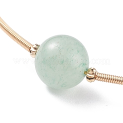 Bracciale rigido con perline rotonde in pietra naturale&nbsp;BJEW-JB07840