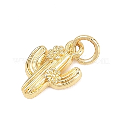 Pendentifs avec zircon cubiques à micro-pavés en laiton&nbsp;KK-D258-05G-01