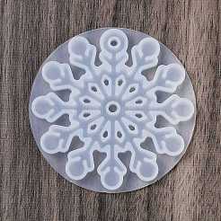 Moules à pendentif en silicone pour flocon de neige de Noël&nbsp;DIY-A054-01E
