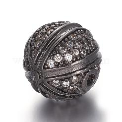 Perline zirconi micro pave  in ottone&nbsp;ZIRC-E158-09B