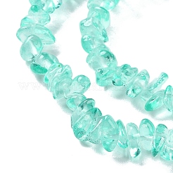 Chapelets de perles en verre transparentes peintes par pulvérisation&nbsp;X-GLAA-P060-01A-08