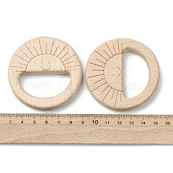 Verbindungsringe aus natürlichem Buchenholz&nbsp;WOOD-I017-06