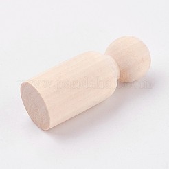 Bois inachevé poupées mâles personnes corps&nbsp;DIY-WH0059-09C