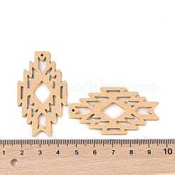 Pendentifs en bois de teinture de peuplier&nbsp;WOOD-S060-01B