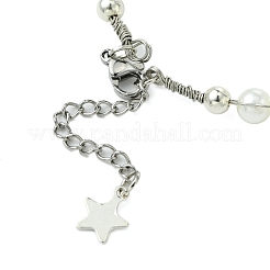 Bracciali con perline di imitazione in acrilico e plastica ABS per le donne&nbsp;BJEW-JB11477
