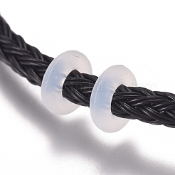 Creazione di braccialetti in stile europeo intrecciati in filo di acciaio inossidabile 304&nbsp;AJEW-D047-02A-01CG