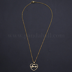 201 colliers pendentifs en acier inoxydable&nbsp;NJEW-S105-JN696-45-2