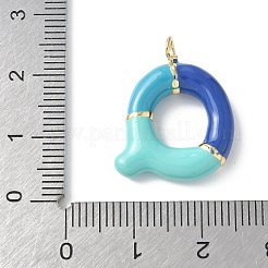 Pendentifs d'émail en laiton &nbsp;KK-E093-03G-Q-01