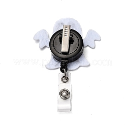 Carrete de insignia de plástico abs y fieltro fantasma de halloween&nbsp;AJEW-I053-20