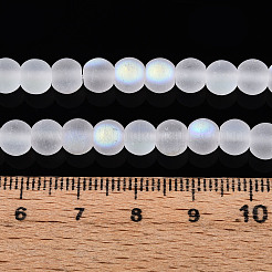 Hebras de cuentas de vidrio de imitación de jade esmerilado&nbsp;GLAA-T032-J6mm-MBB02