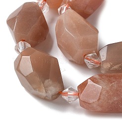 Natürliche sunstone Perlen Stränge&nbsp;G-H095-A02-01