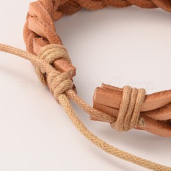 Einstellbar trendy unisex casual style Flechtkordeln Armbänder&nbsp;BJEW-J112-07