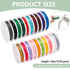 20 rouleau de cordon rond en polyester 20 couleurs&nbsp;OCOR-PH0004-83A