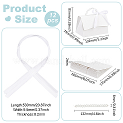 Geschenkverpackungsboxen für Hochzeitssüßigkeiten aus Papier mit Polyesterband und PVC-Perlenkette&nbsp;CON-WH0089-68