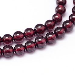 Brins de perles rondes en grenat de qualité aa&nbsp;G-E300-AA-5mm