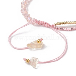 Braccialetti di perline intrecciate in vetro bicono sfaccettato con perline di vetro rotonde&nbsp;BJEW-MZ00164-05