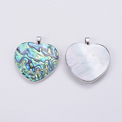Abalone Muschel / Paua Muschel Anhänger&nbsp;SSHEL-L008-30P