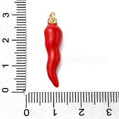 Pendentifs d'émail en laiton &nbsp;KK-P303-07B-G