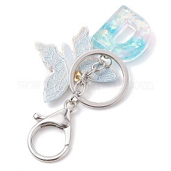 Porte-clés en résine et acrylique en forme de papillon&nbsp;X1-KEYC-JKC01067-04