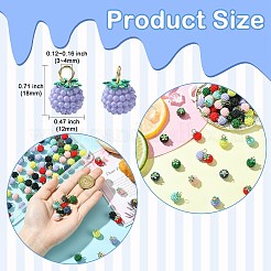 100pcs gummierte ABS-Kunststoffanhänger&nbsp;KY-CJ0002-14