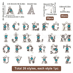 DIY-Set zur Herstellung baumelnder Ohrringe aus Legierung mit Initialen&nbsp;DIY-SC0024-99