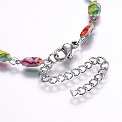 Bracciali a maglie in acciaio inossidabile 304&nbsp;STAS-O099-12P-B