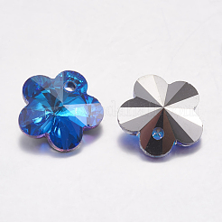 Facettierten Glas Strass Charms&nbsp;RGLA-F055-6x6-001BB