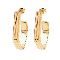Boucles d'oreilles à tige polygonales en acier inoxydable 304&nbsp;EJEW-P324-12G