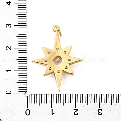 Pendentifs avec zircon cubiques à micro-pavés en laiton&nbsp;KK-K302-09G