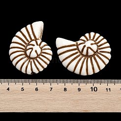 Perles acryliques opaques peintes à la bombe sur le thème de l'océan&nbsp;ACRP-F003-02J